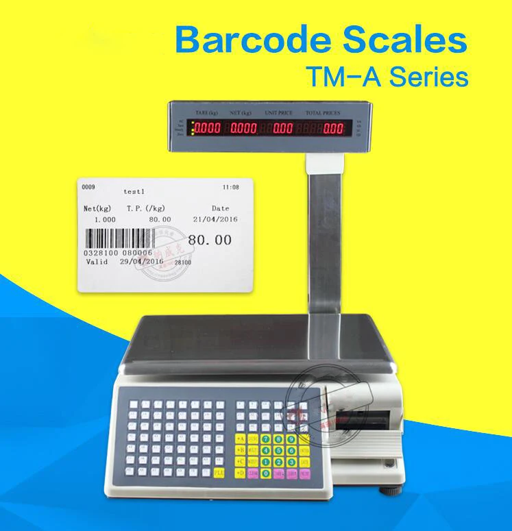 Image result for 15kg/30kg English version Barcode weighing machine Cashier scale For Supermarket Food Fruit Electronic scales