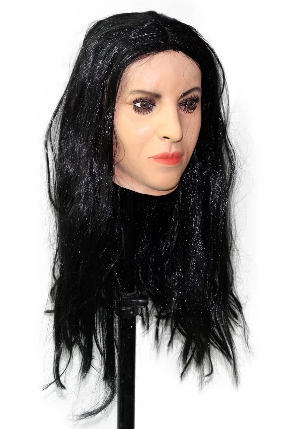 

Halloween Latex Mask Realistic Scarlet Female Woman Face Crossdressing Sissy