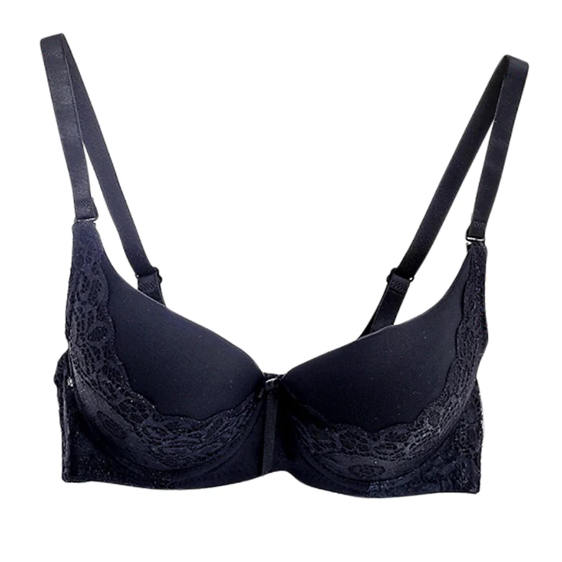 

Sexy Lace Push Up Bra Adjusted Straps Sheer Bra Women Seamless Padded Brassiere