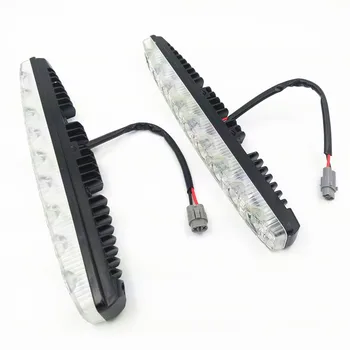 

Universal High Power Xenon White 12V Waterproof 9 LED DRL Fog Lamp Car LED Driving Daytime Running Light