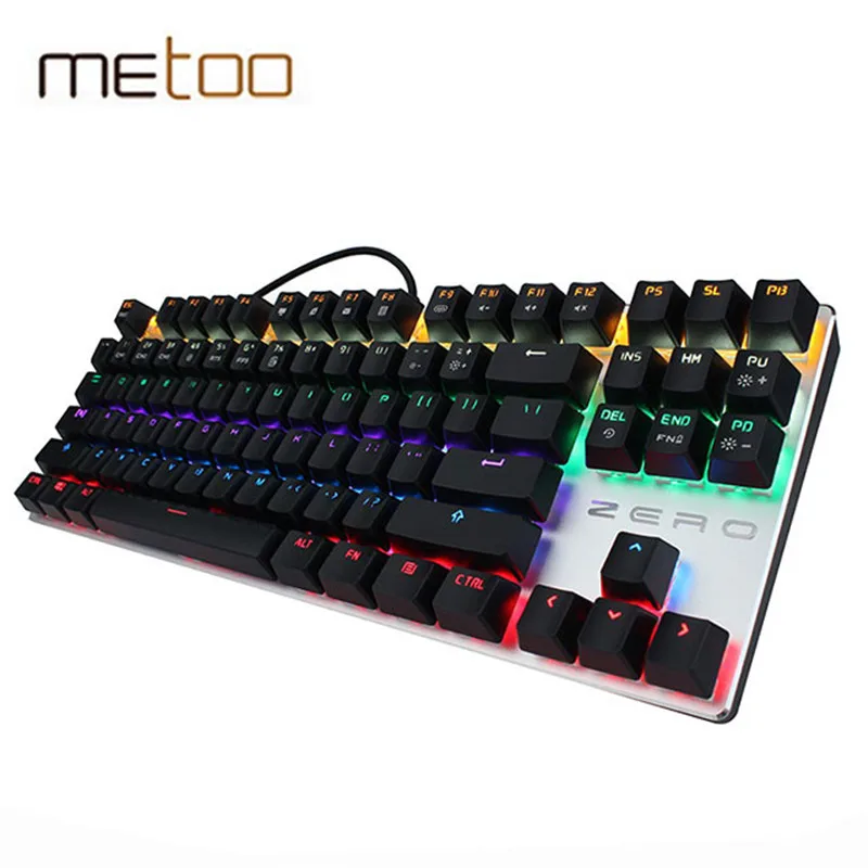 

Metoo 87 104 keys Edition Mechanical Keyboard Blue/Black/Red Switch Gaming Keyboards for laptop PC Desktop Keyboard sticker gift
