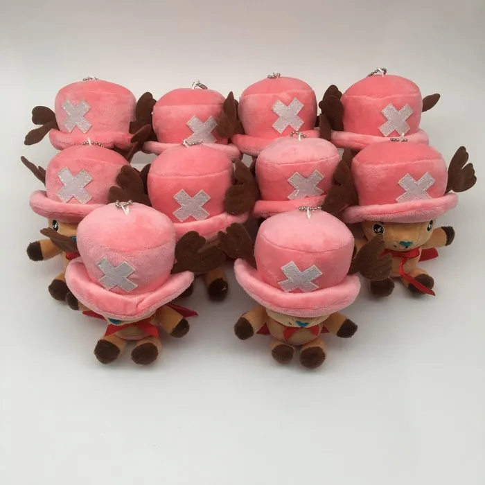 10 шт./лот аниме Одна деталь чоппера плюшевая брелок для ключей кукла-подвеска фигурка мясника плюшевые игрушки подарок