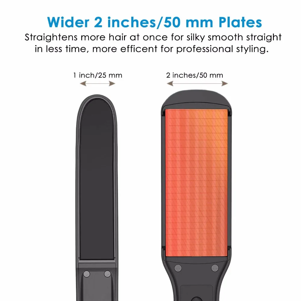 RUCHA wide plate infrared hair care flat iron12