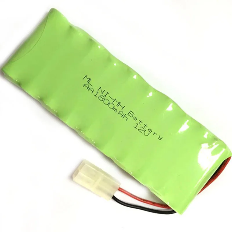 

New 12V 1800mAh 10x AA Ni-MH Rechargeable Battery Pack with Tamiya Connector Plug for RC Cars RC Boat Remote Toys