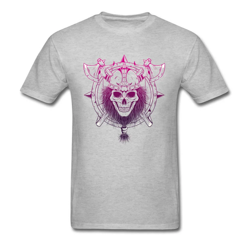 Tops Shirts VIKING Summer Fall 2018 Newest Normal Short Sleeve 100% Cotton O-Neck Men T Shirts Normal Tee Shirt VIKING grey
