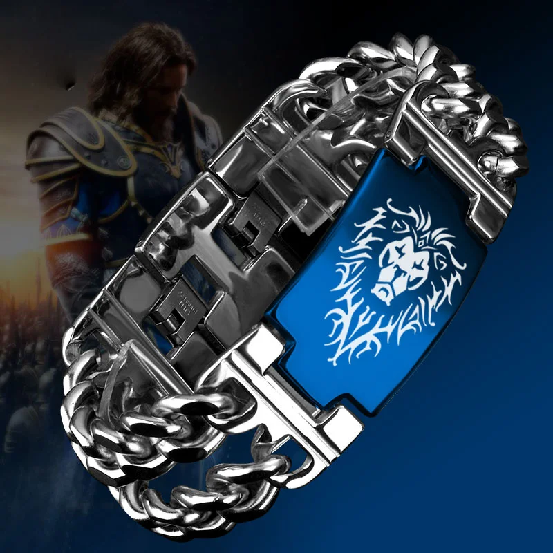Браслет WOW Horde Alliance из титановой стали для мужчин и женщин браслеты ювелирные