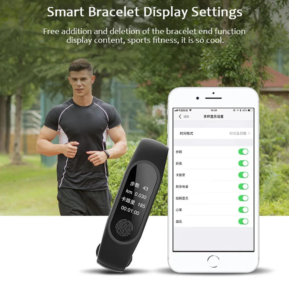 2019 Smart Watch Men Women Android IOS Waterproof Sports Heart Rate Monitor Smart Wairtband M2 SmartWatch Fitness Tracker Watch  (5)