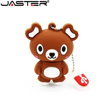 

JASTER Cute Pen Drive Rilakkuma Gloomy Bear USB Flash Drive 64GB Silicone Cartoon U Disk 4GB 8GB 16GB 32GB Pendrive Memory Stick
