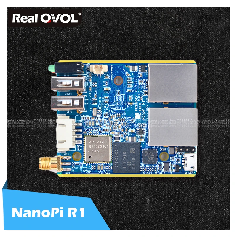 Günstig RealQvol FriendlyARM ELEC NanoPi R1 Allwinner H3 Gbps Ethernet Auf board Wifi Bluetooth OpenWRT