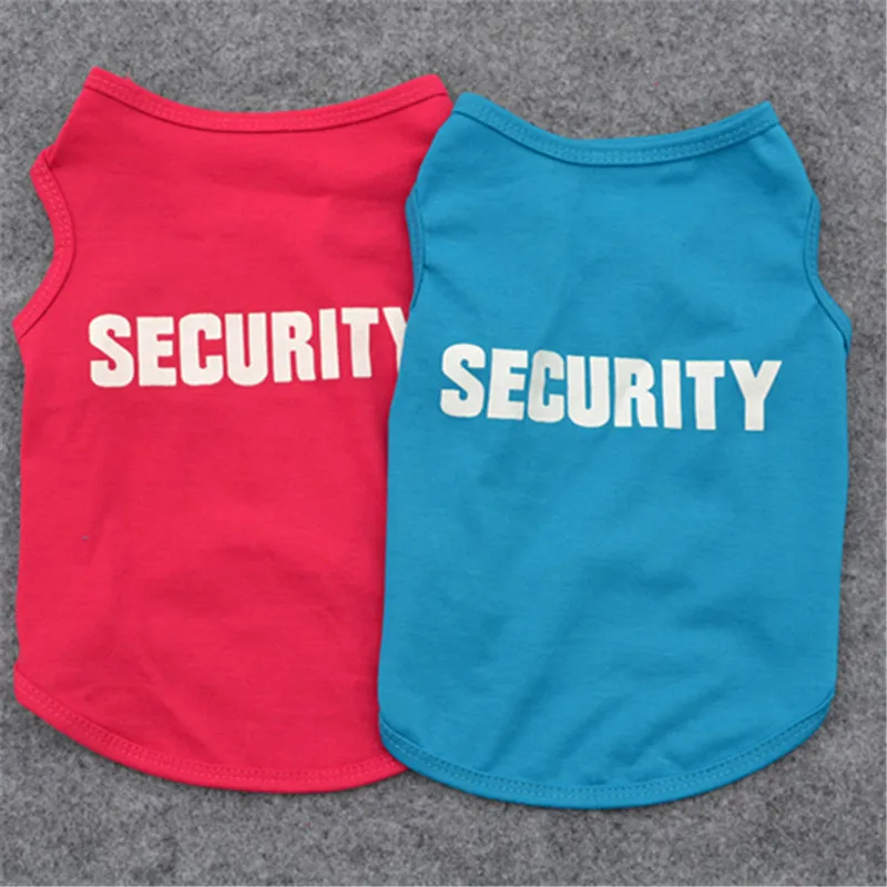 

Pet Vest Summer Pet Dog Clothes Puppy Dog Vest Shirt Cotton Short Sleeve T-shirts for dogs cooling vest Clothing Letter SECURITY