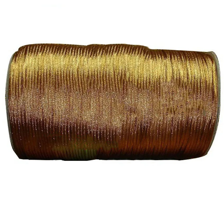 

2mm Khaki Nylon Cord Jewelry Findings Accessories Rattail Satin Macrame Rope Bracelet Beading Cords 350m/roll