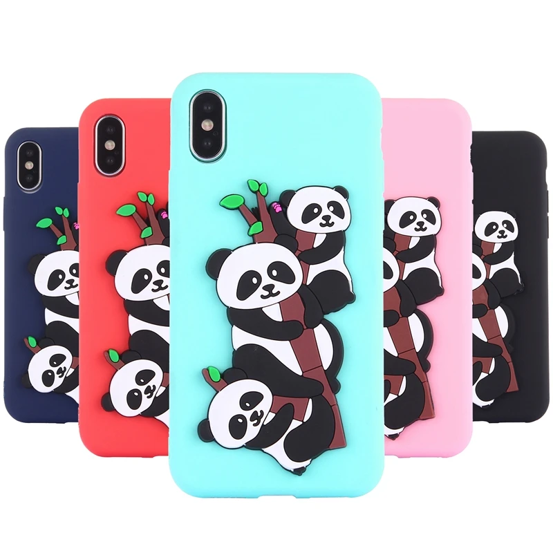 漫画のパンダシリコンケースiphone 5 ケースかわいいカバーcoque用iphone X Iphone 6 6 S 7 8プラス電話ケースfundas Ayfon 10 Phone Cases Silicone Casecase Plus Aliexpress