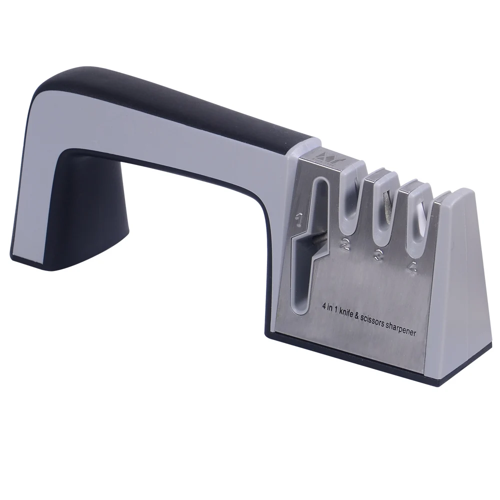 4 In 1 Knife & Scissors Sharpener For Stainless Steel Knife + Scissor