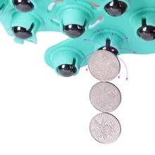 1 шт. перчатка массажная в форме ладоней 9 металлических роликовых шариков для снятия стресса антицеллюлитная Прямая поставка DFA