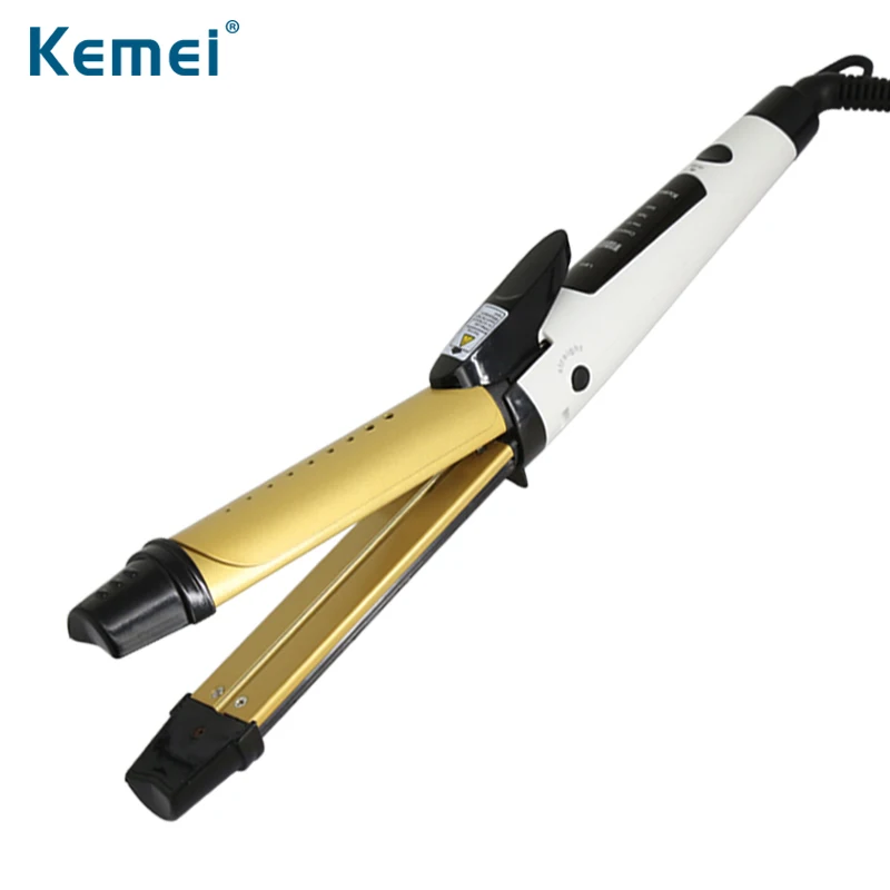 

Styling Tools Professional Hair Straightener Kemei New 2 in 1 Flat Iron Straightening Irons hair curler