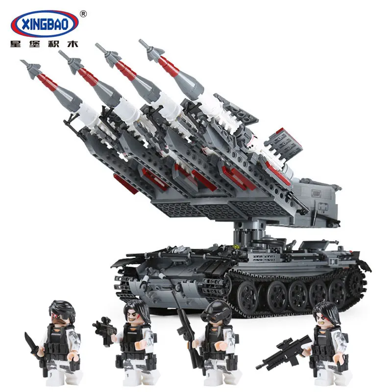

Xingbao 06004 Military Series The SA-3 missile and T55 Tank Set Children Toy legoinglys Educational Building Blocks Bricks Gifts