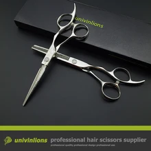 5.5″ damascus barber razor blade haircut scissors japanese hairdressing scissors hairdresser coiffeur stainless steel sissors