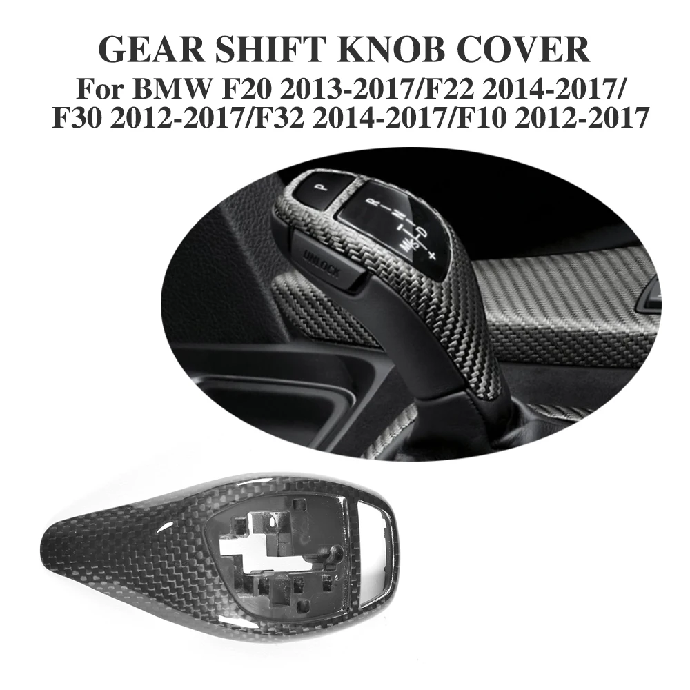 DRY Carbon Fiber Gear Shift Knob Interior Cover For BMW 1 2 3 4 5 Series F20 F22 F30 F32 F10 2012-2017 Car Accessories DRY Carbon Fiber Gear Shift Knob Interior Cover For BMW 1 2 3 4 5 Series F20 F22 F30 F32 F10 2012-2017 Car Accessories