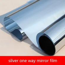 40/50*200 см серебряная зеркальная оконная пленка, теплоизоляция, УФ-защита, светоотражающая, для дома, офиса, для использования на окнах