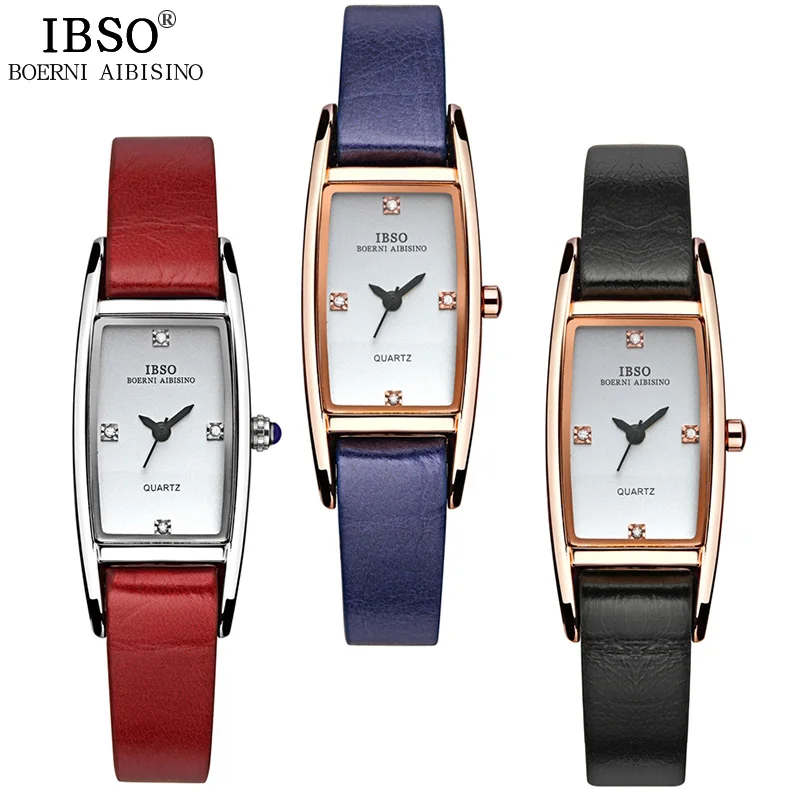 IBSO Women Watches 2018 Genuine Leather Strap Woman Watch Fashion Top Quality Ladies Watch Party Waterproof Montre femme