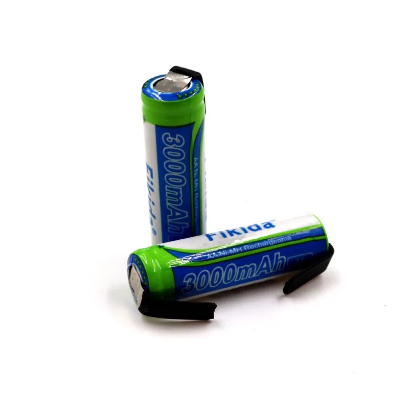 lote 1,2 V AA 3000 MAH ni-mh аккумуляторная батарея посылка со штырьками для Philips бритвенные вкладки Braun электрическая зубная щетка