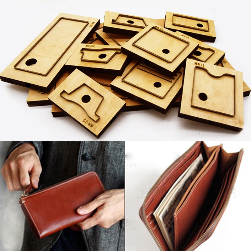 $118.82 DIY leather craft 20x10x1.5cm zipper wallet card holder die cutter knife mould hand machine punch tool pattern