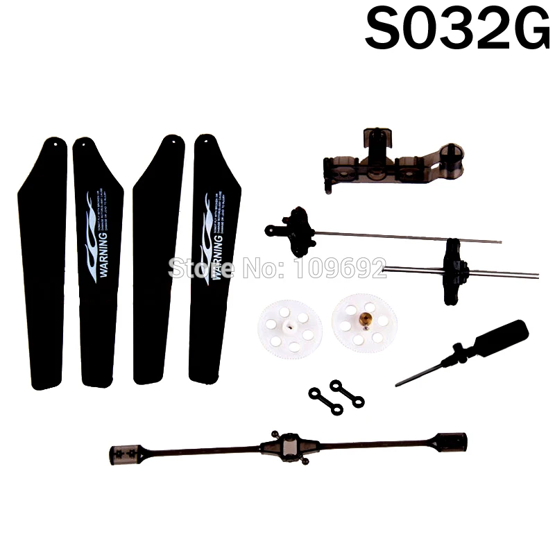 

Free shipping SYMA S032 Main frame, landing gear, balance bar ect parts for SYMA S032G RC helicopter accessories