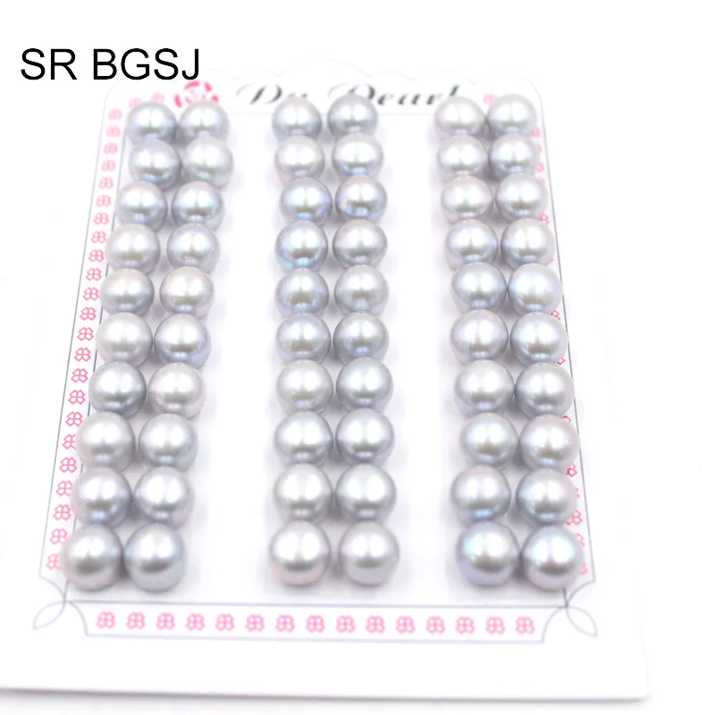 Free Shipping 8-8.5mm 5 Colors Half Hole Pearl Beads Super Luster Natural Freshwater In Pairs DIY Jewelry | Украшения и
