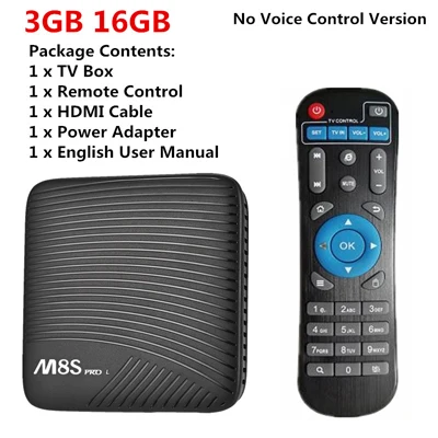 MECOOL M8S PRO L Android 7,1 Amlogic S912 tv Box 3 Гб 16 Гб/32 ГБ rom Голосовое управление HD 4K Smart tv Box 2,4G 5G WiFi медиаплеер - Цвет: 3G 16G NO Voice