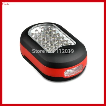 

New Portable Garage Car 24+3 LED Work Light Torch Magnetic Inspection Maintenance/Repair Lamp Flashlight With Hook