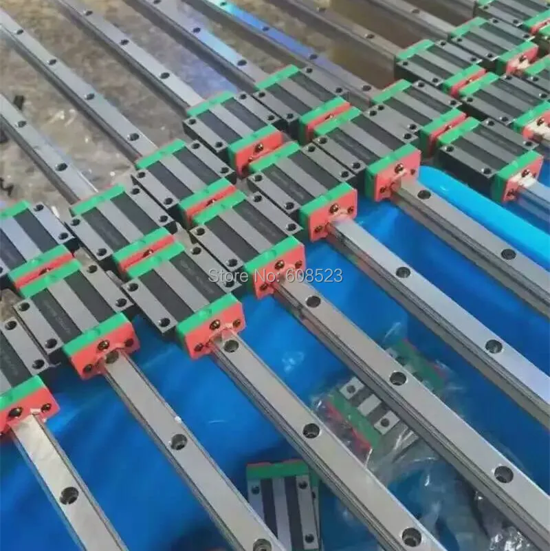 CNC Set 25 420mm 2x Linear Guideway Rail 4x Flange type carriage bearing block
