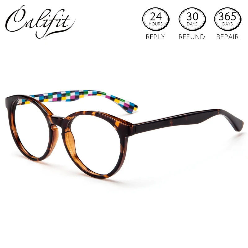 

CALIFIT Oval Fashion Tortoiseshell Women Myopia Glasses Customized 1.67 Index Lens Prescription Glasses For Women New Design