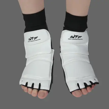 Guantes de Taekwondo de medio dedo, protectores de pies TKD, protectores pies y manos para combatir el Karate, protector de y manos MMA|tkd protector|karate foottaekwondo foot protector -