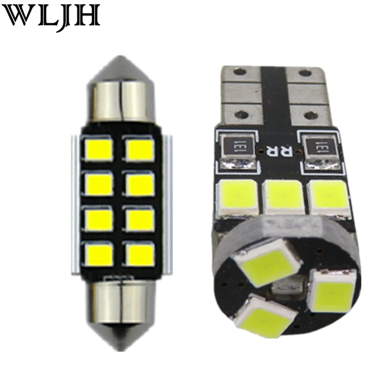 WLJH 9x Canbus T10 W5W C5W Автомобильный светодиодный светильник комплект освещения