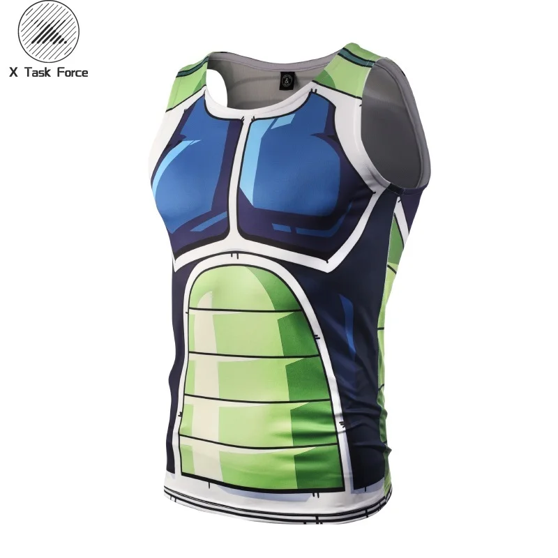 Для мужчин Dragon Ball Z Vegeta Armor Tank топы майка для занятий бодибилдингом фитнес-майка хипстер 3D Аниме танки DBZ танки X Task Force