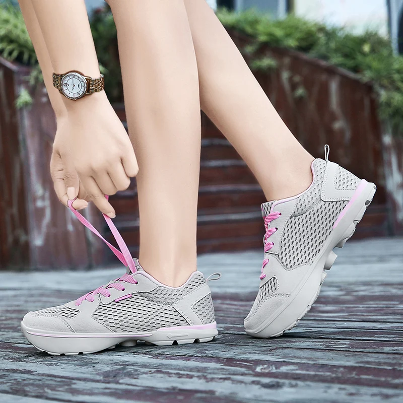 New Negative Heels Shoes for Women Sneakers Comfortable Mesh Sports