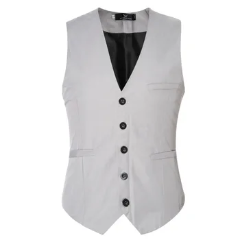 

new wedding dress high-quality goods cotton men's fashion design suit vest / Grey black high-end men's business casual suit vest