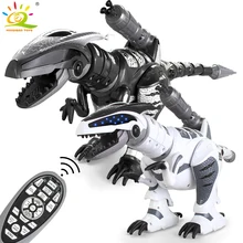 HUIQIBAO TOYS RC Dinosaur animal Pet Walking with song Flashing Light Electric Robot Action Figures Toys Gifts for Children kids