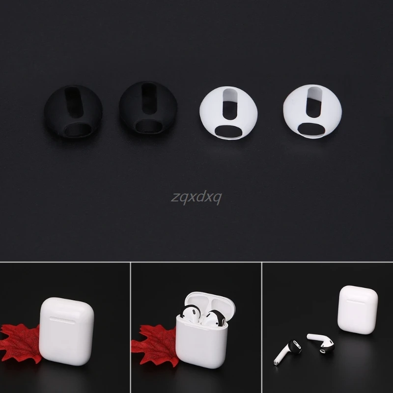 

2 Pairs Super Thin Silicone Eartips Earbuds Cover Upgraded For Airpods iPhone 8 7 6 6S Plus 5 5S SE X EarPods Nov01