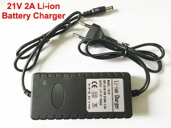 

10pcs 21V 2A 2000mA Lithium Battery Charger Electric Screwdriver 18V 5Series 18650 Lithium Battery Charger DC 5.5 mm* 2.1 mm
