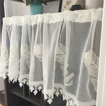 

Free Shipping Romantic Voile half shadingCurtain Coffee Curtain Kitchen Short Curtain Small Curtain for Home window wedding gift