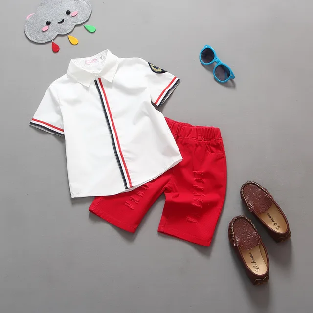 Handsome 2019 Boy's clothing sets baby boy flower suit set children set for summer boy flower