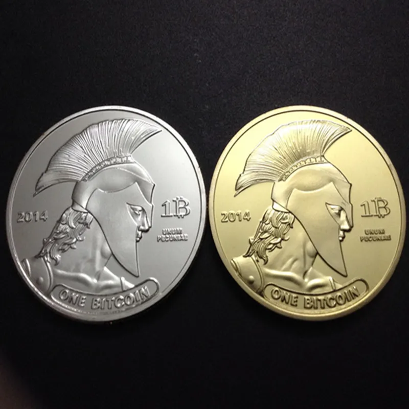 3-1 2014 Titan Bitcoin Collectible Physical souvenir Coin SILVER Plated gift