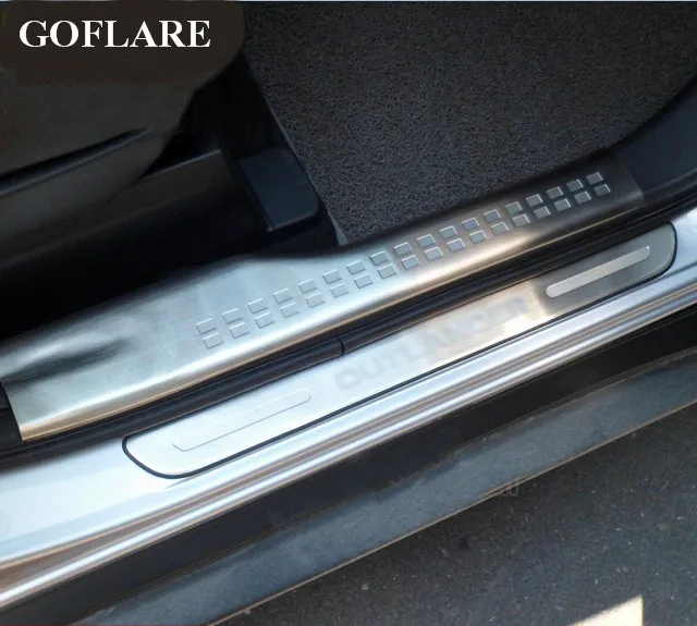 

auto door sill protector for Mitsubishi Outlander GF/GG/ZJ/ZK accessories 2013-2019 door sills scuff plates thresholds
