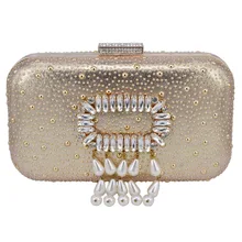 Новое поступление женский, черный ежедневные клатчи Дамы Box клатч Мода сумка с бусинами кисточкой вечерние сумки женские свадебные Кошелек 98