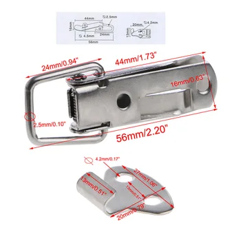 

4Pcs/Set Hardware Cabinet Boxes Spring Loaded Latch Catch Toggle Hasp
