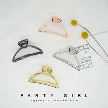 1 шт. заколки для девочек геометрический металлические аксессуары для волос захватить Большой Простой Дикий взрослых Большие размеры зажим для волос захватить головные уборы G0430