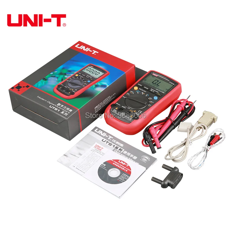 

UNI-T UT61A UT61B UT61C UT61D UT61E Digital Multimeter RS232 Interface Auto Range With LCD High Precision Capacitance Meter