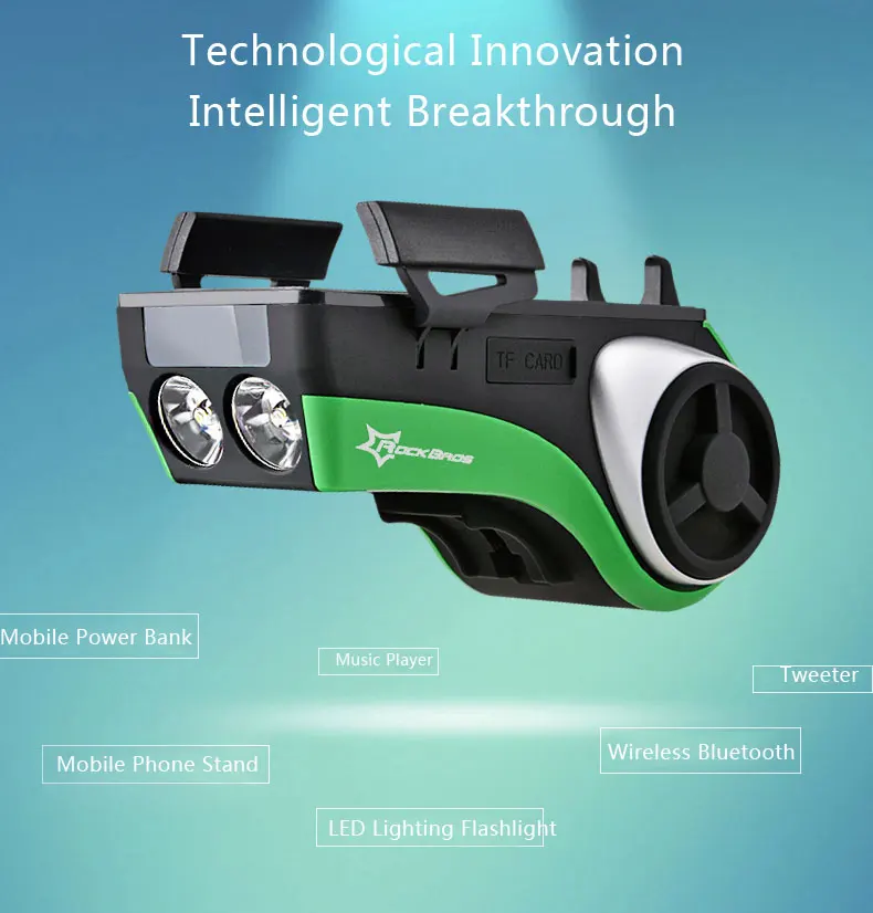 Cheap ROCKBROS 5 In 1 Double LED Bicycle Light+Bluetooth Audio MP3 Player Speaker+Charging Power Bank+Ring Bell+Bicycle Phone Holder 0 Cheap ROCKBROS 5 In 1 Double LED Bicycle Light+Bluetooth Audio MP3 Player Speaker+Charging Power Bank+Ring Bell+Bicycle Phone Holder 0