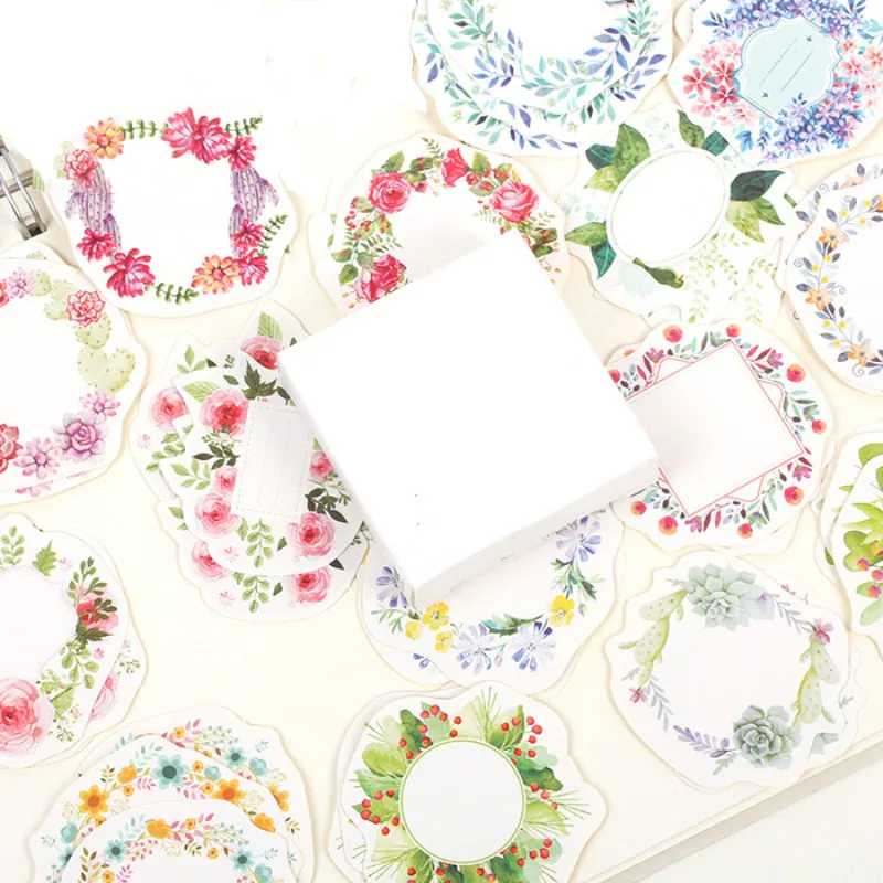 

45pcs/box Paper Floral Writable Christmas Gift Packing Label, For Baking Package Box / Bags / Cup Seal Stickers Stationery Decor